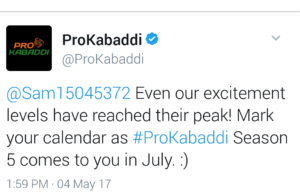 Confirmed ! PKL season 5 will starts in July – Pro Kabaddi News PKL season 5 will start from July 2017