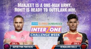 Pro Kabaddi 2017 – Jaipur Pink Panther beat Banguluru Bulls in thrilling encounter Prokabaddi 2017 jaipur vs bangalore bulls