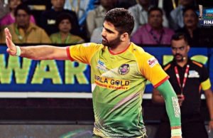 Who will qualify for pro kabaddi play-off Patna or UP yoddha ? Patna Pirate create history by winning Pro Kabaddi straight 3rd season, Pardeep Narwal again becomes man of the moment